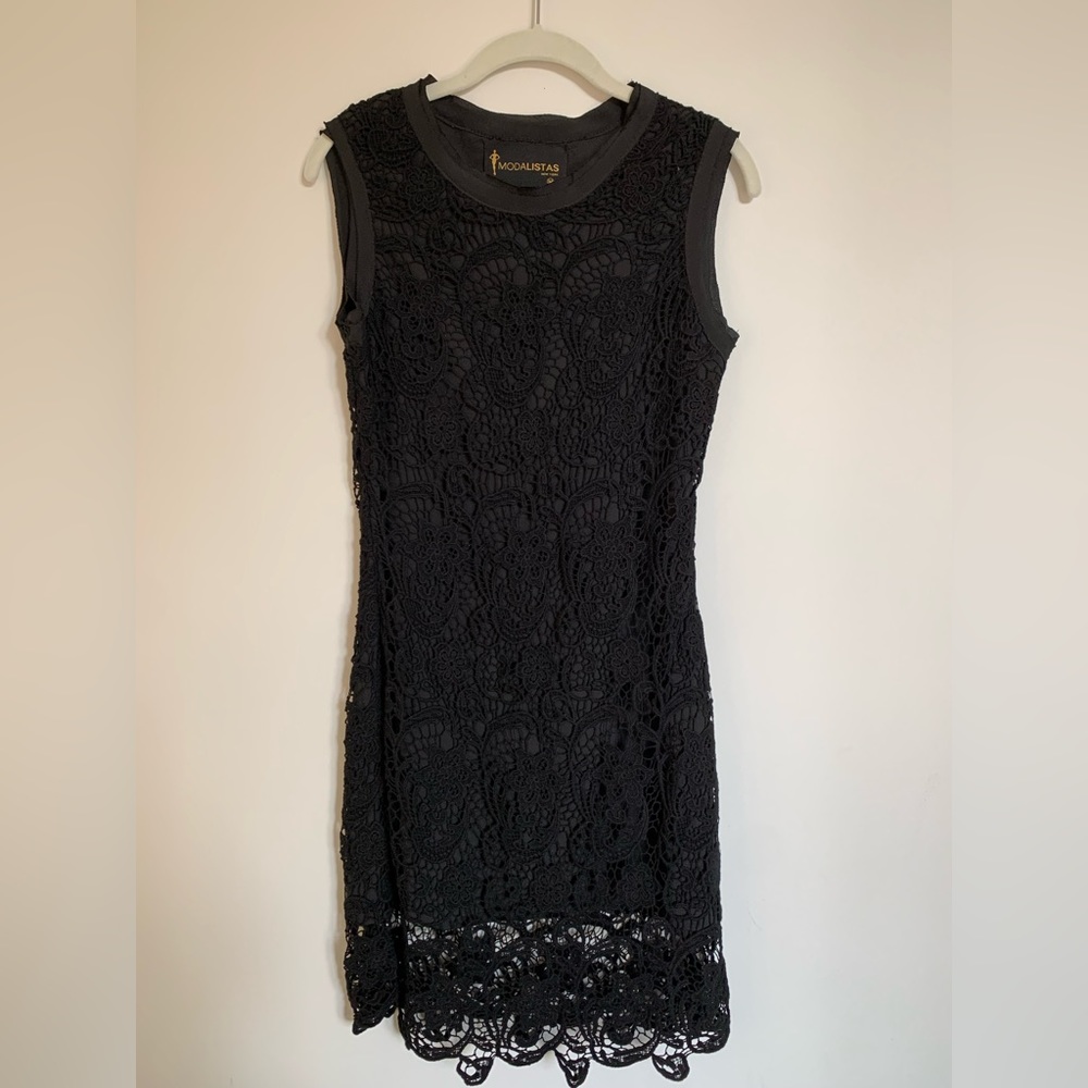 Modalistas little black dress with added detail, size medium